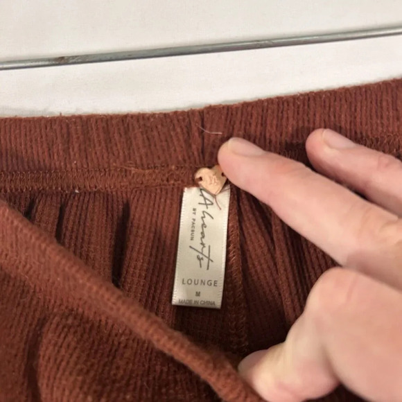 LA Hearts Pacsun Pants Women's Medium Brown Flared Ribbed Pull On Stretchy - Picture 5 of 8